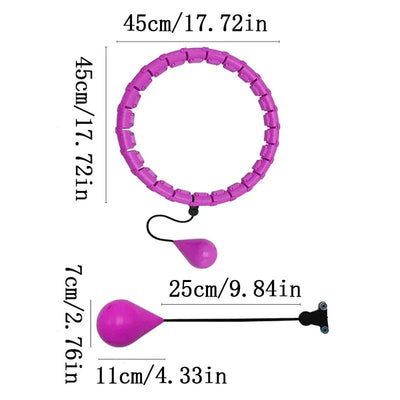 Hula Hoop for Adults - Adjustable 24-Section Exercise Hoop